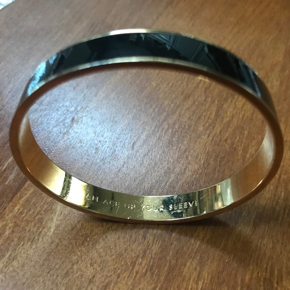 Kate Spade New York Black/Gold-tone Bangle Bracelet